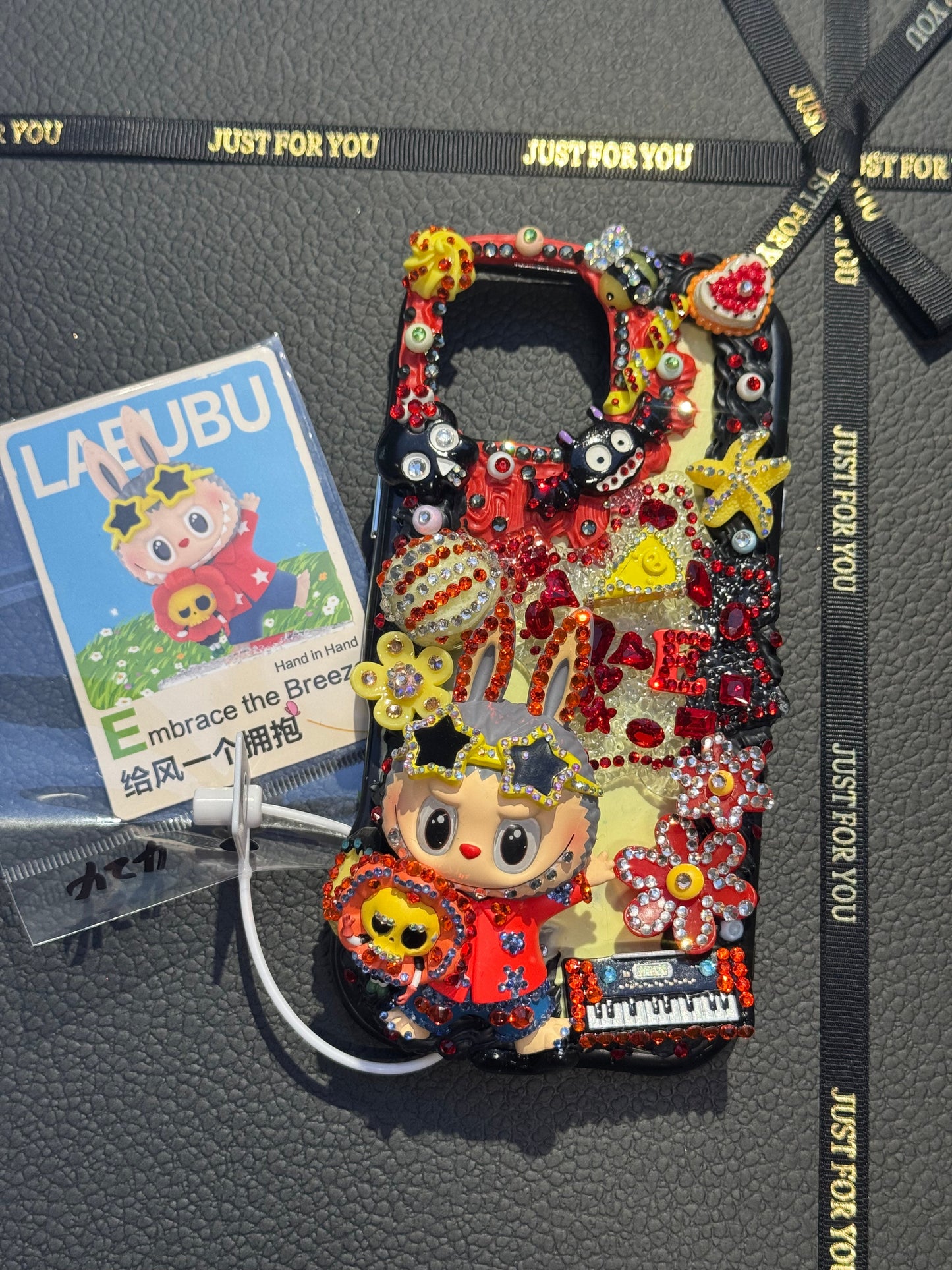 Labubu Handcrafted Diamond Phone Case