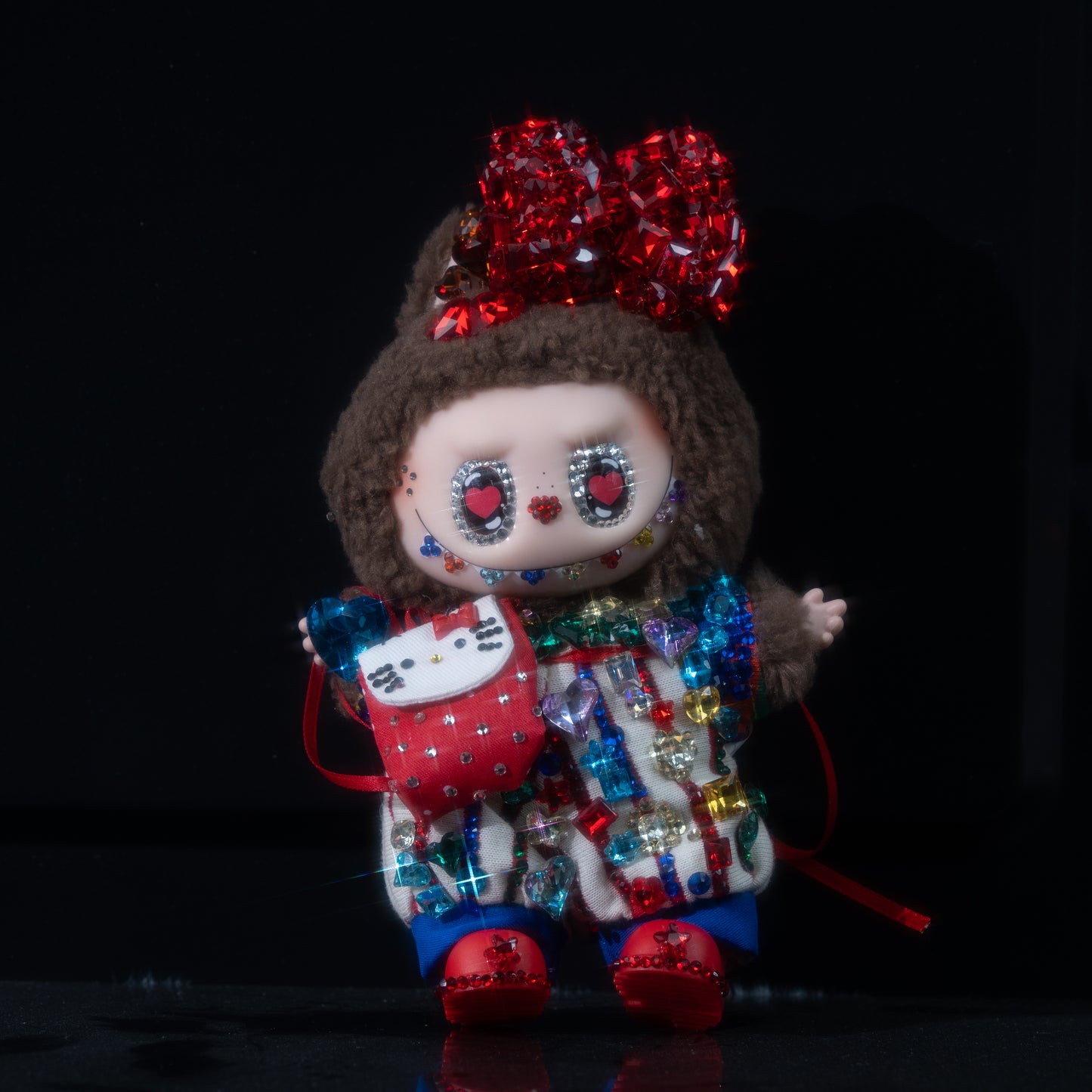 Labubu×Sanrio Handcrafted Diamond Pendant