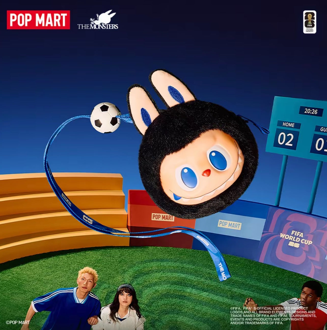 THE MONSTERSx FIFA Plush keychain