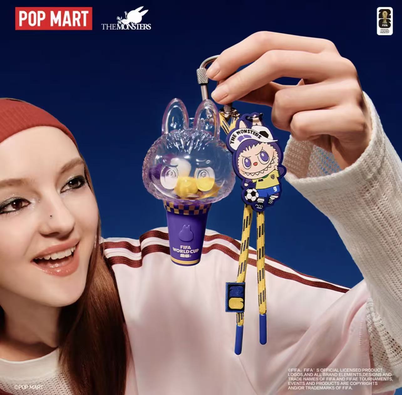 THE MONSTERS x FIFA-Mini Keychain Light Blind Box