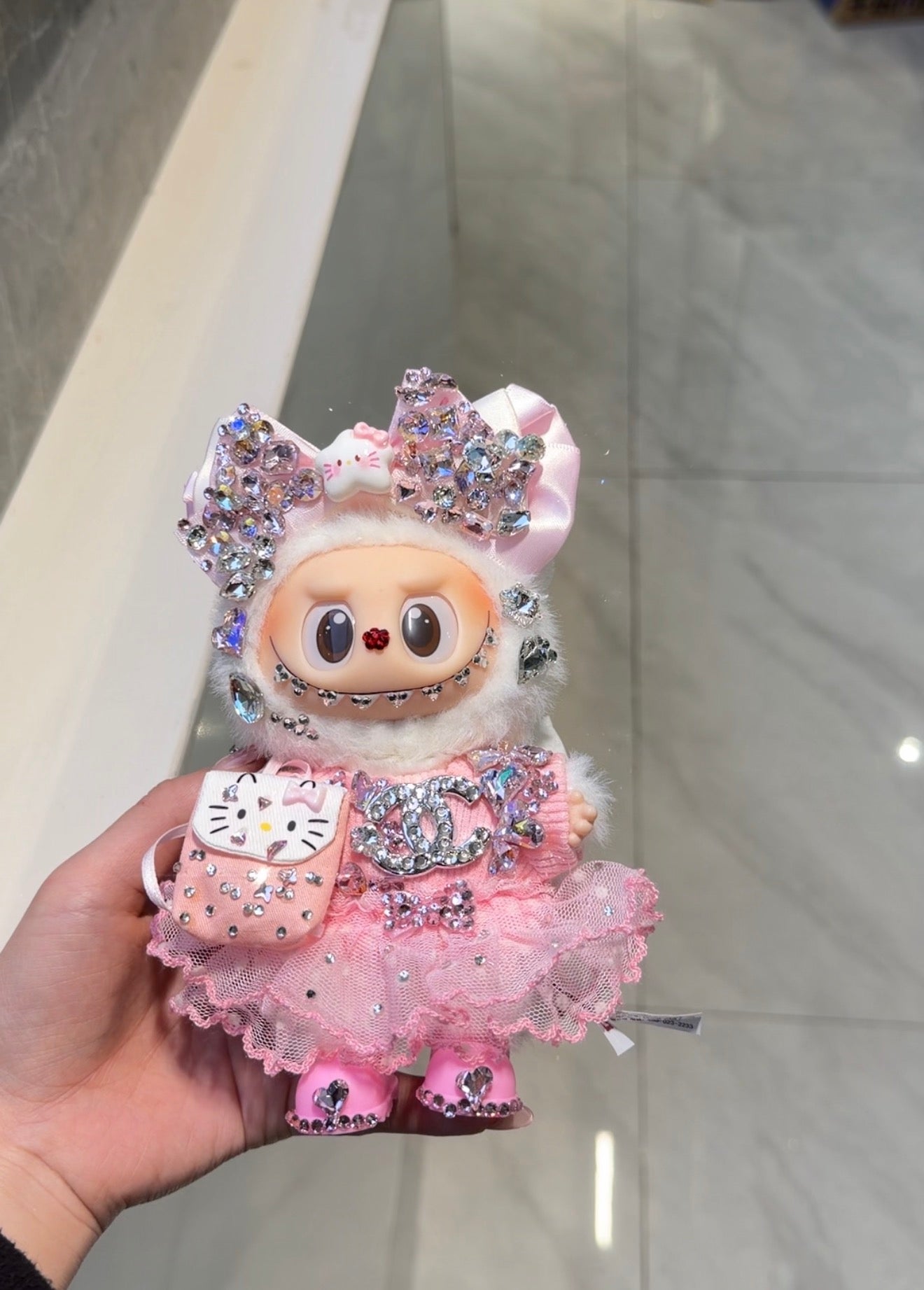 Labubu×Sanrio Handcrafted Diamond Pendant