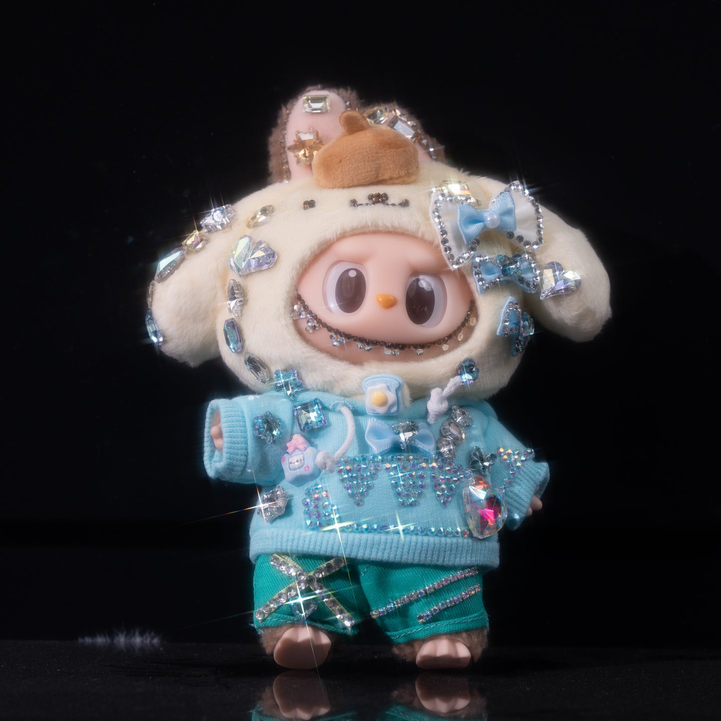 Labubu×Sanrio Handcrafted Diamond Pendant