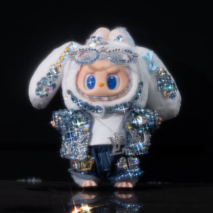 Labubu×Sanrio Handcrafted Diamond Pendant
