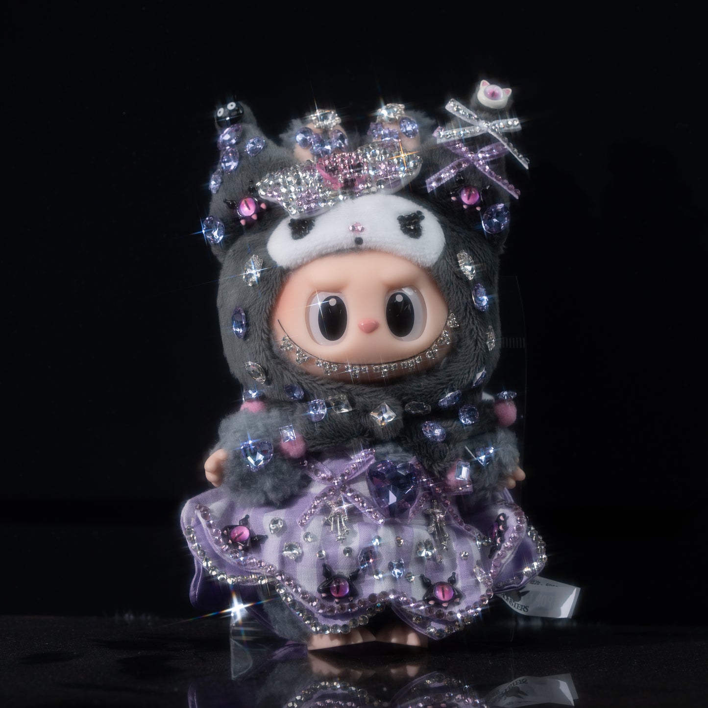 Labubu×Sanrio Handcrafted Diamond Pendant