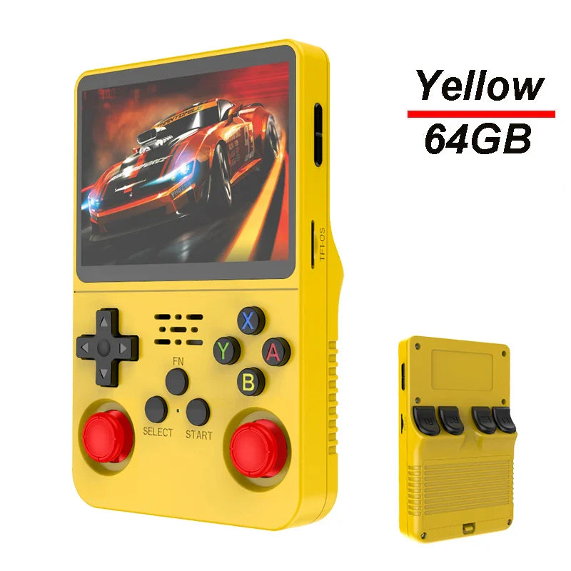 R36S Retro Handheld Game Console | ARKOS System 3.5" IPS Screen 128G Built-in Games Portable Pocket Video Player Gift for Boys
