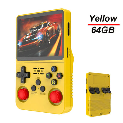 R36S Retro Handheld Game Console | ARKOS System 3.5" IPS Screen 128G Built-in Games Portable Pocket Video Player Gift for Boys