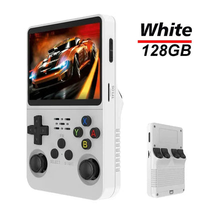 R36S Retro Handheld Game Console | ARKOS System 3.5" IPS Screen 128G Built-in Games Portable Pocket Video Player Gift for Boys