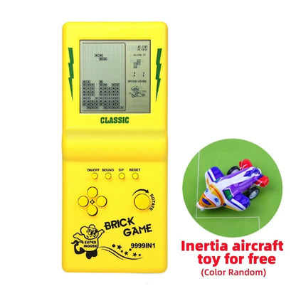 New Brick Game Console | Large Screen Nostalgic Puzzle Game, 23 Built-in Block Games, Adjustable Speed & Difficulty, Battery Powered (2 AA)