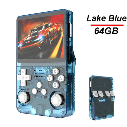 R36S Retro Handheld Game Console | ARKOS System 3.5" IPS Screen 128G Built-in Games Portable Pocket Video Player Gift for Boys