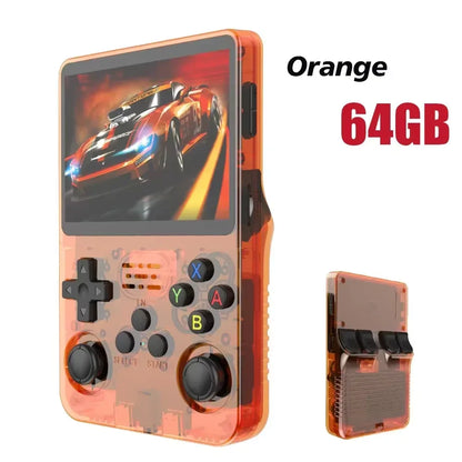 R36S Retro Handheld Game Console | ARKOS System 3.5" IPS Screen 128G Built-in Games Portable Pocket Video Player Gift for Boys
