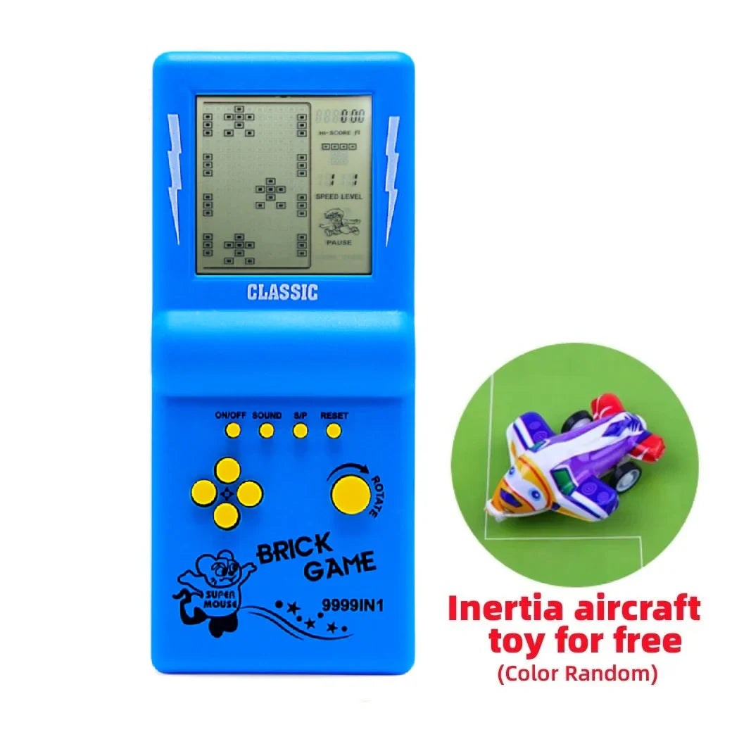 New Brick Game Console | Large Screen Nostalgic Puzzle Game, 23 Built-in Block Games, Adjustable Speed & Difficulty, Battery Powered (2 AA)